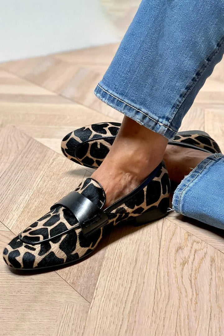 Gillian | Giraffe Print Penny Loafer
