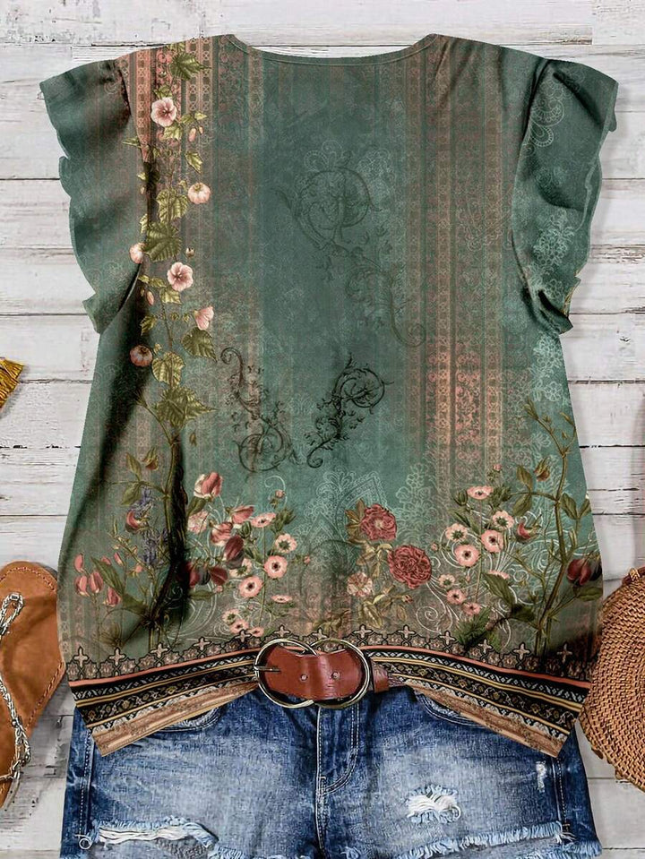Aveline | Vintage Garden Button Blouse
