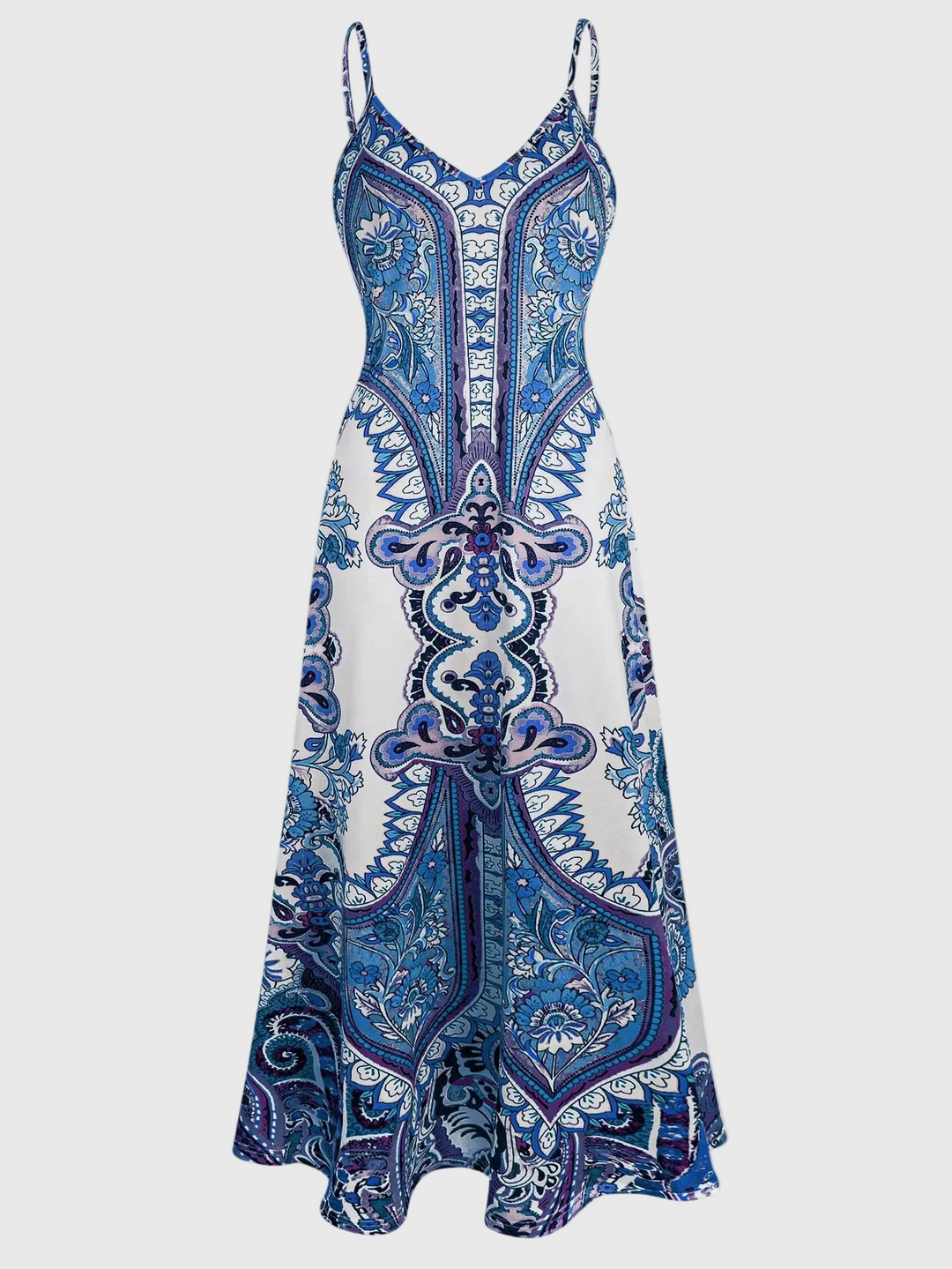 Skye | Boho Floral Print Sleeveless Dress