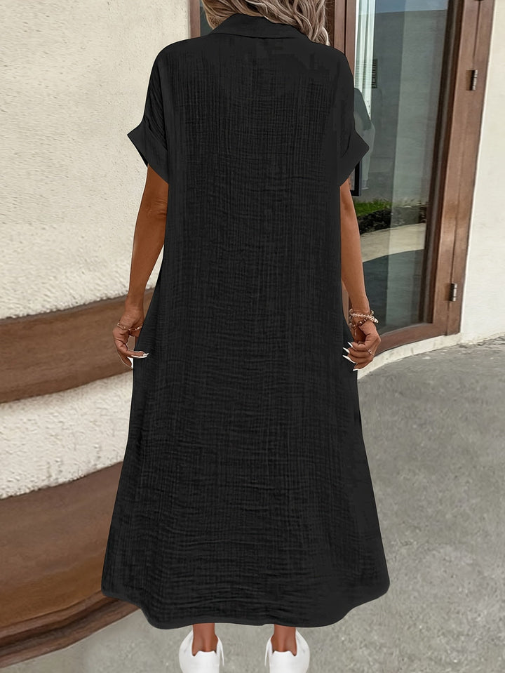 Livia™ | Breezy Button-Front Summer Midi Dress