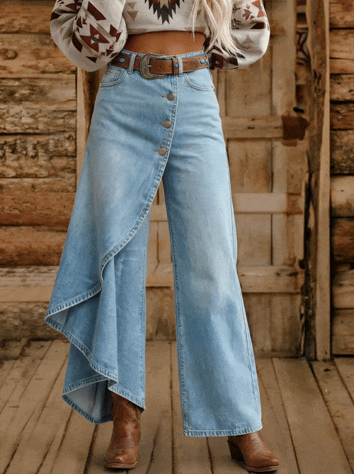 Amelia | Western Denim Pants