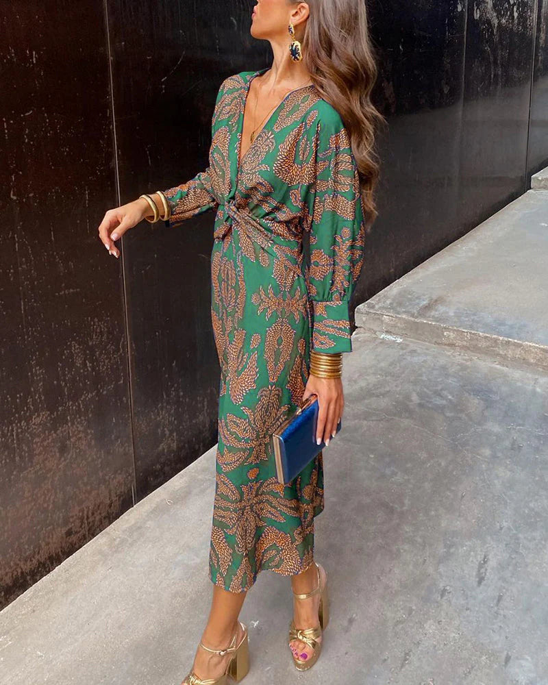 Colleen | Elegant dress with floral print