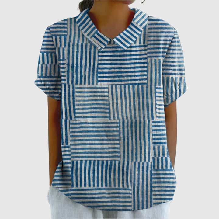 Amelia | Striped Patchwork Shirt