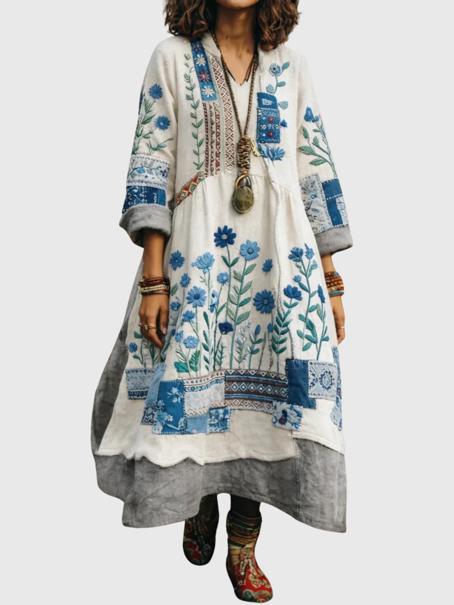 Trisha | Casual Long Sleeve Dress With Floral Print