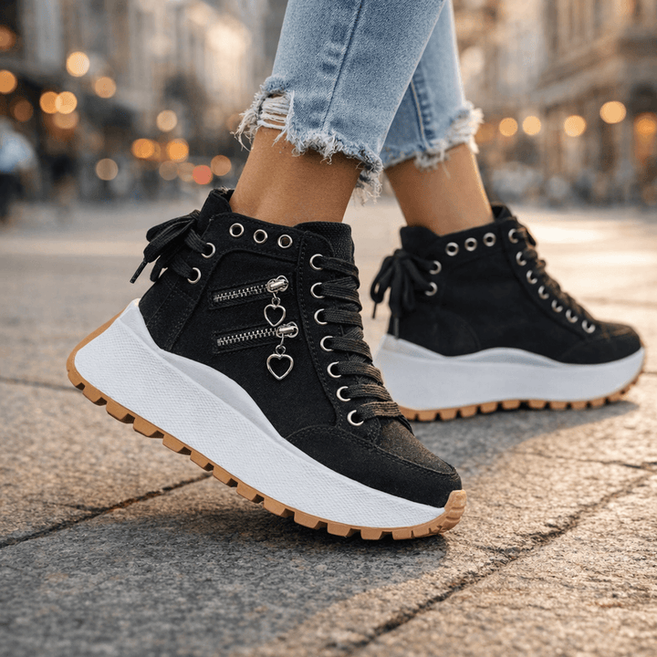 Erin | Platform Lace-Up Trainers