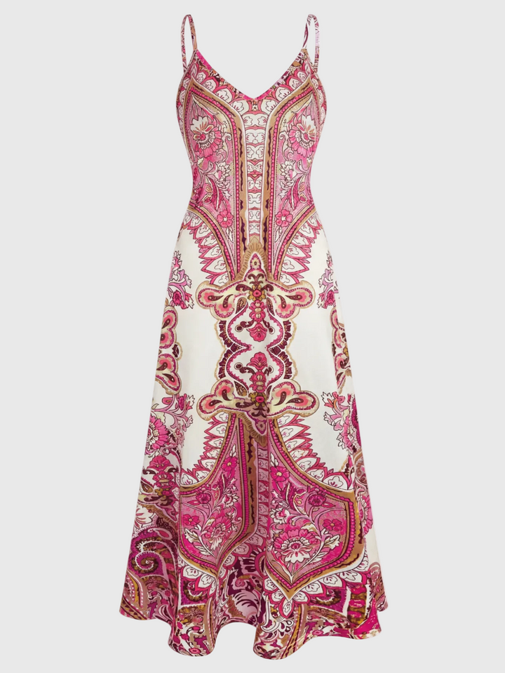 Skye | Boho Floral Print Sleeveless Dress