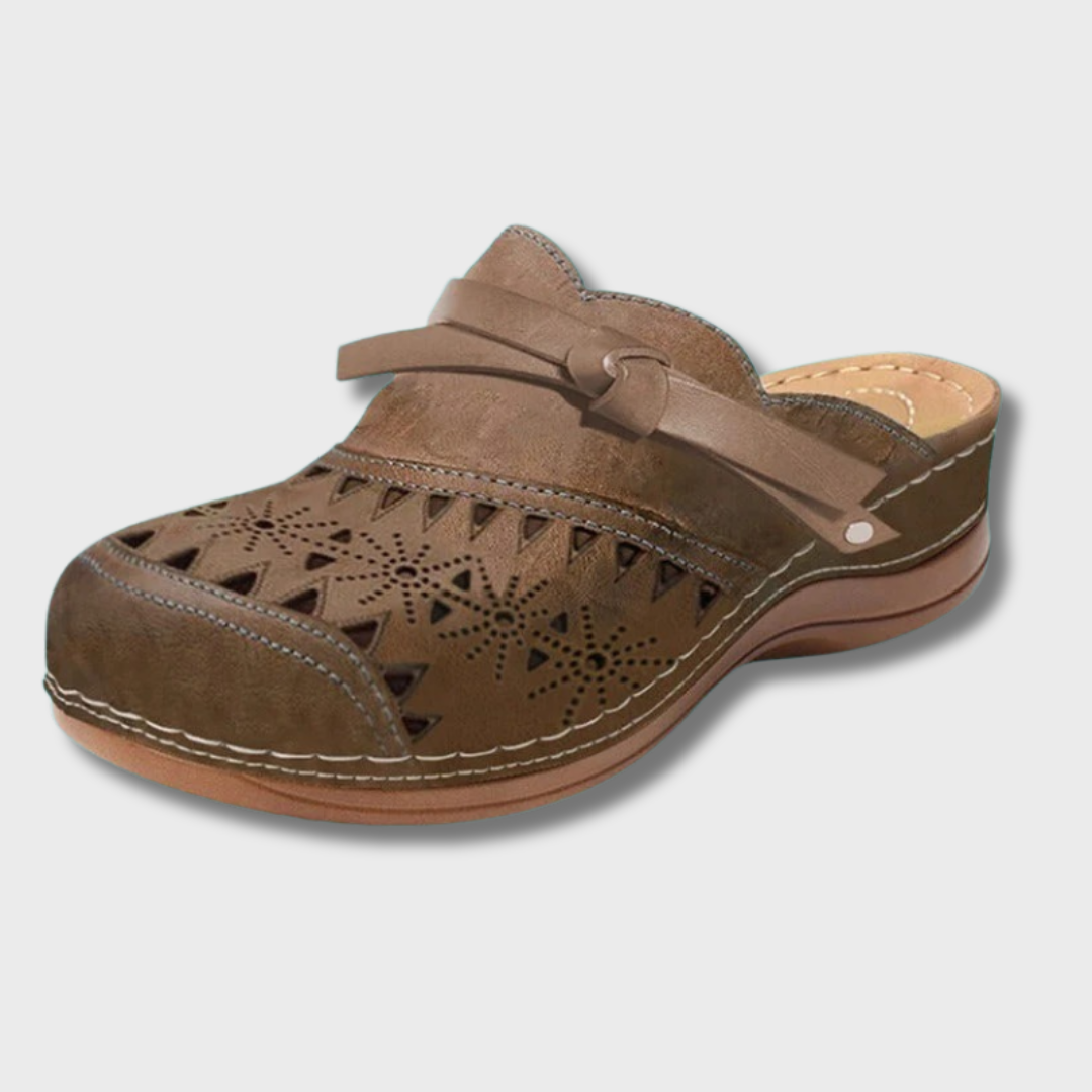 Bobbie | Orthopedic Bow Hollow-Out Flat Mules