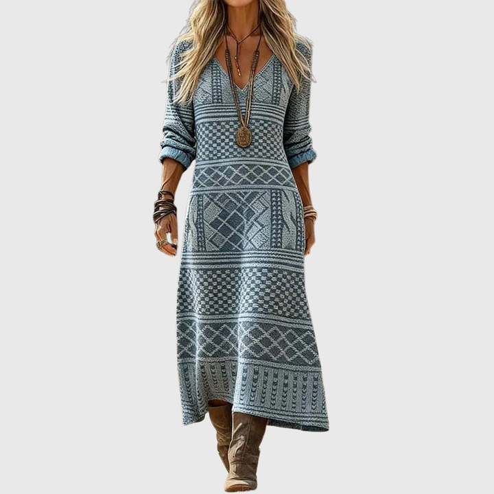 Tinsley | Long Sleeve Vintage Casual Dress