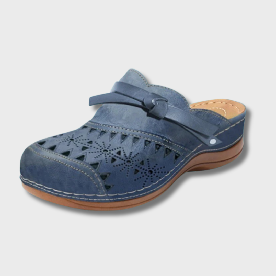 Bobbie | Orthopedic Bow Hollow-Out Flat Mules