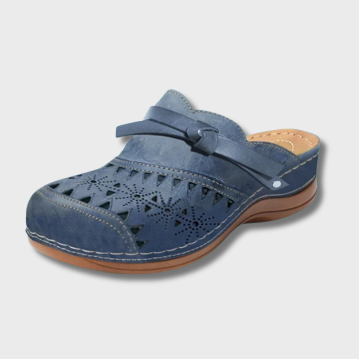 Bobbie | Orthopedic Bow Hollow-Out Flat Mules