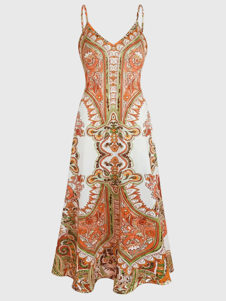 Skye | Boho Floral Print Sleeveless Dress