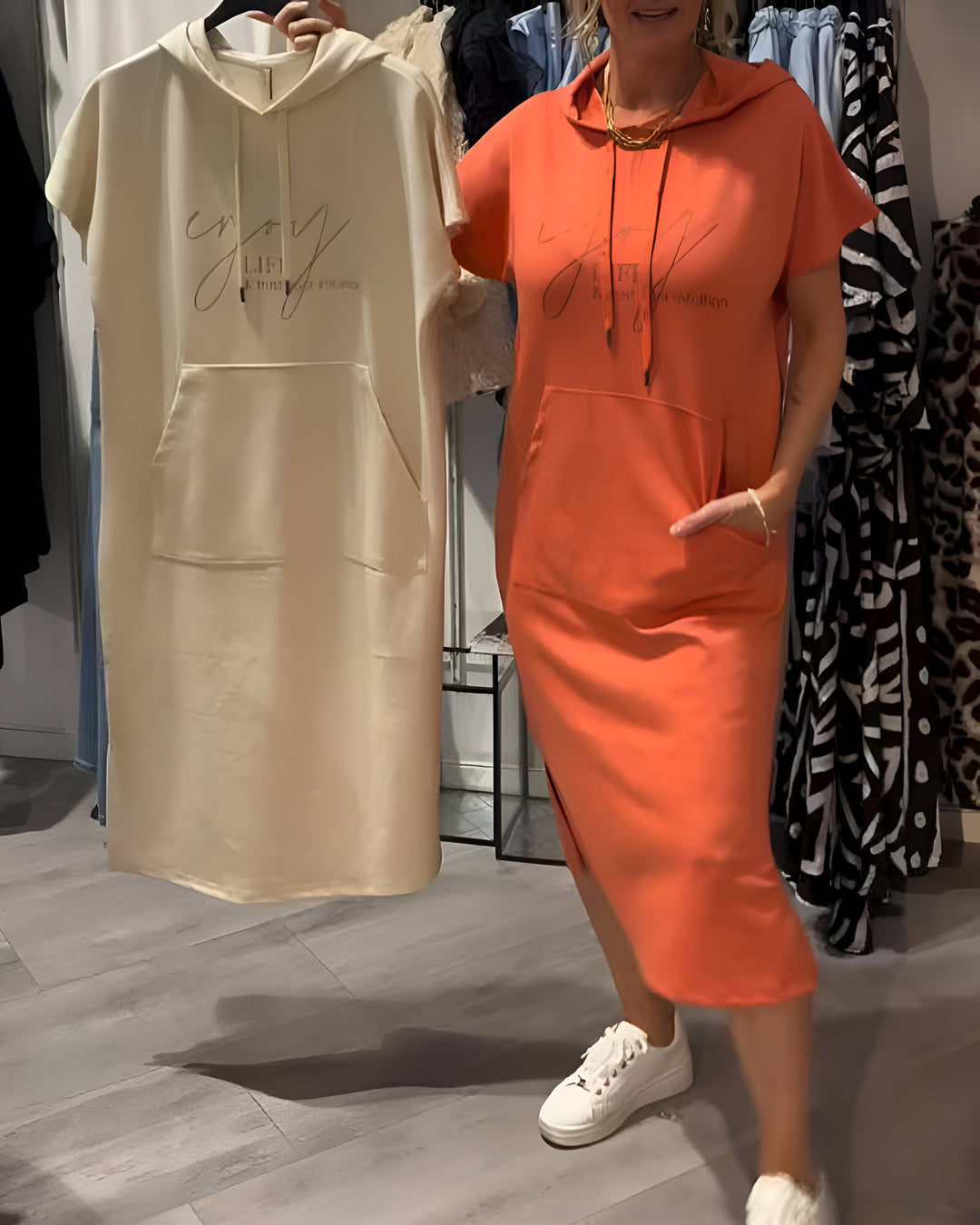 Mélina™ | Zachte hoodie jurk