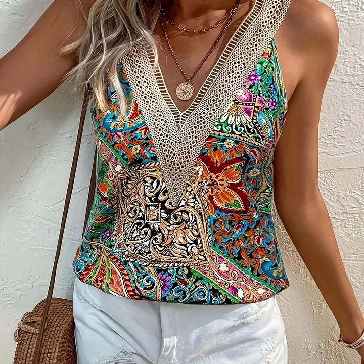 Cora | Boho Print Top