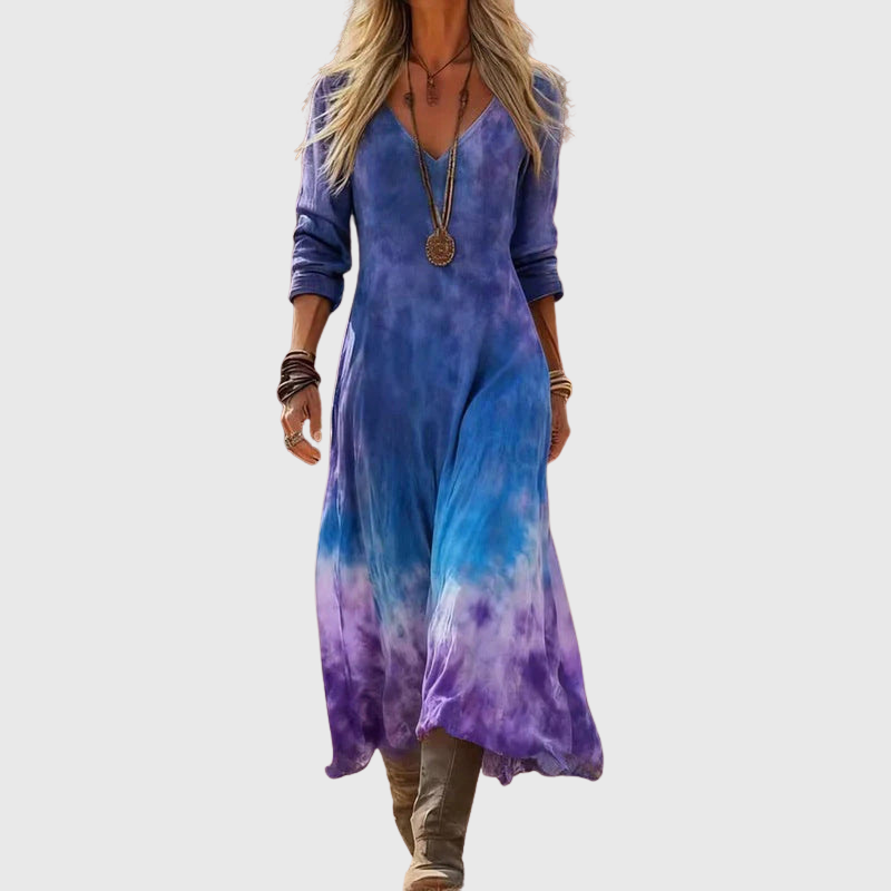 Tinsley | Long Sleeve Vintage Casual Dress