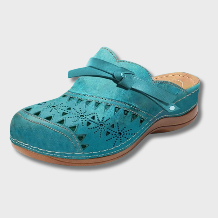 Bobbie | Orthopedic Bow Hollow-Out Flat Mules