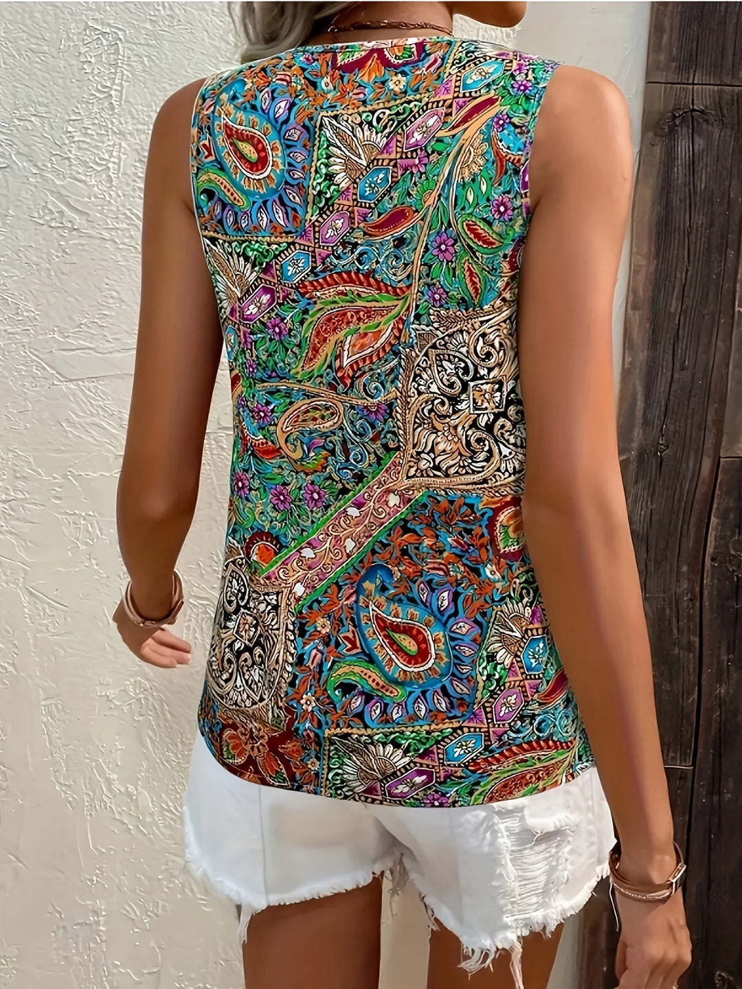 Cora | Boho Print Top