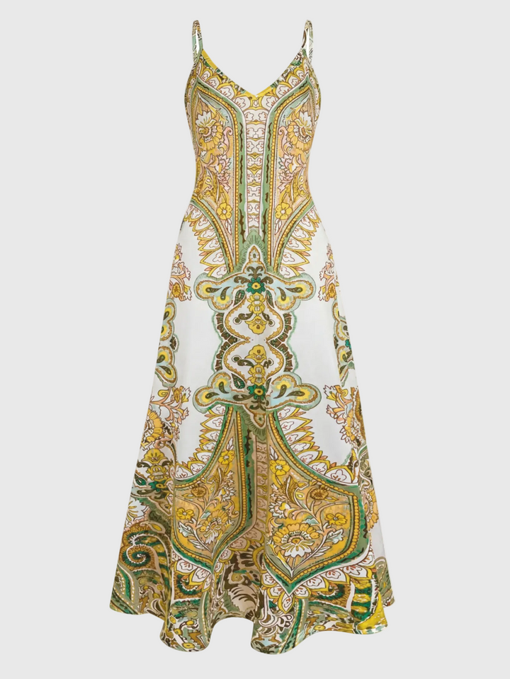 Skye | Boho Floral Print Sleeveless Dress