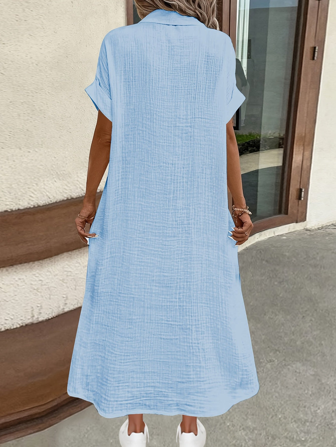 Livia™ | Breezy Button-Front Summer Midi Dress