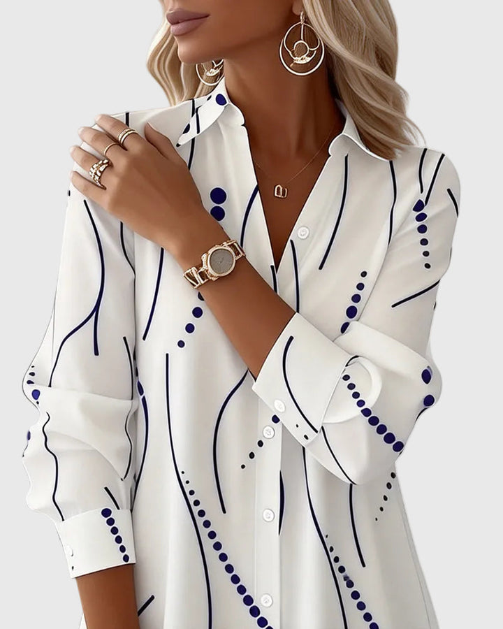 Hazel | Wavy Collar Dress Shirt