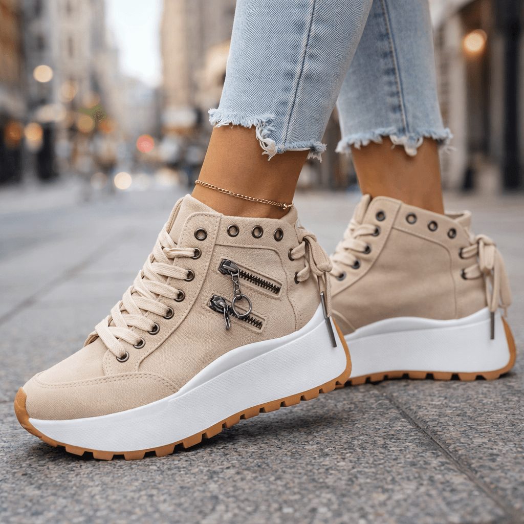 Erin | Platform Lace-Up Trainers