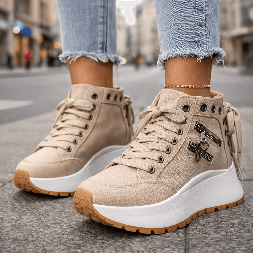 Erin | Platform Lace-Up Trainers