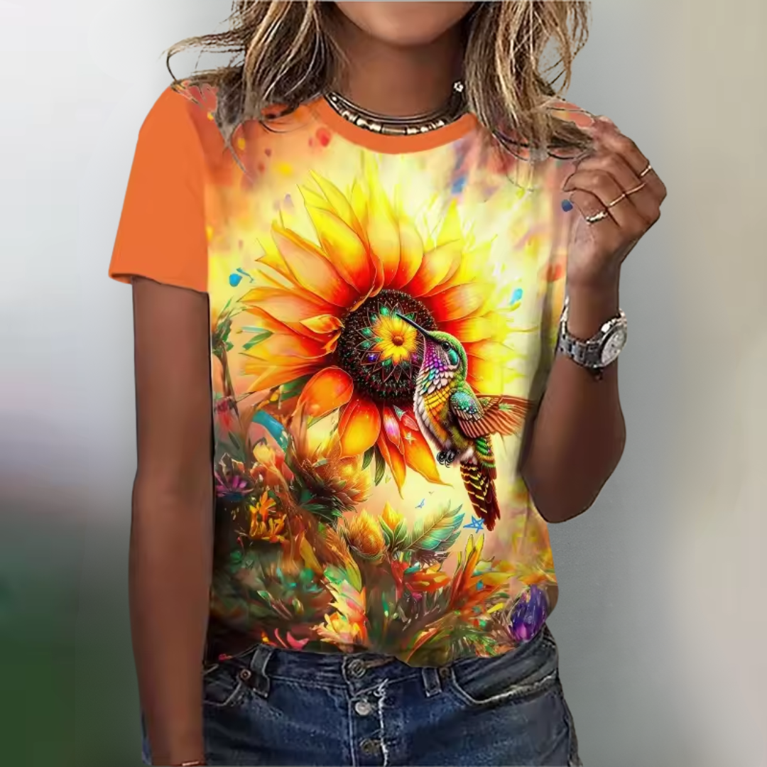 Blair | Women's Cute Succulent Plants Art Print Shirt