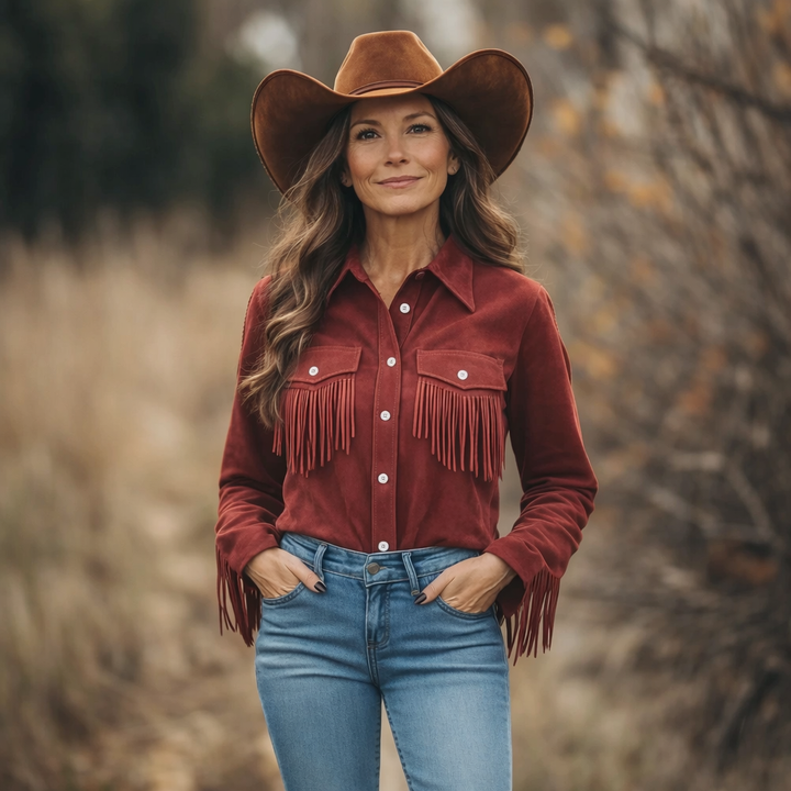Elara | Western Fringe Blouse