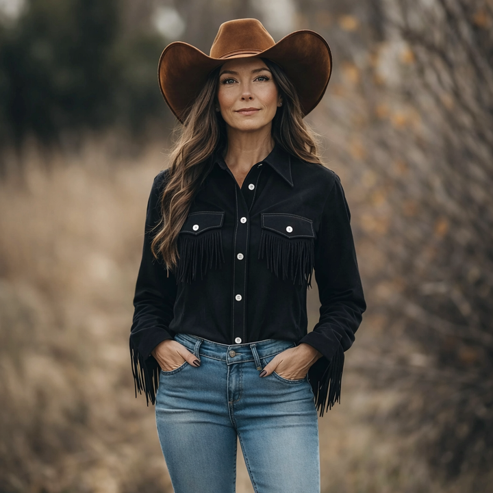 Elara | Western Fringe Blouse