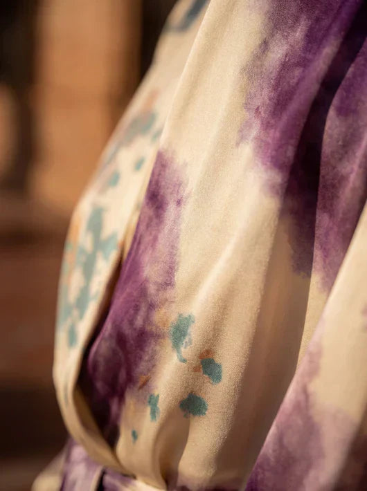 Alleyah™ | Luxe Wikkeljurk met Aquarelprint