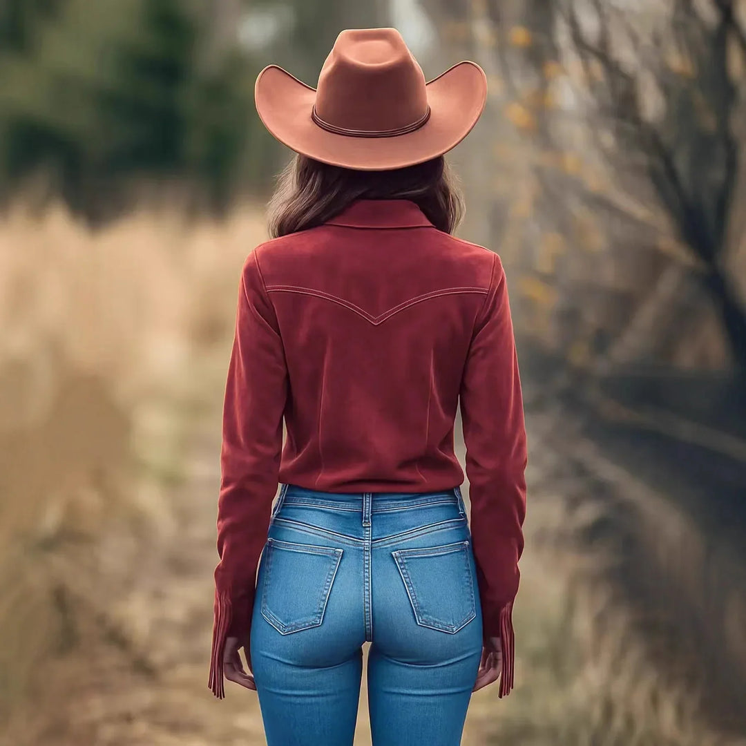 Elara | Western Fringe Blouse