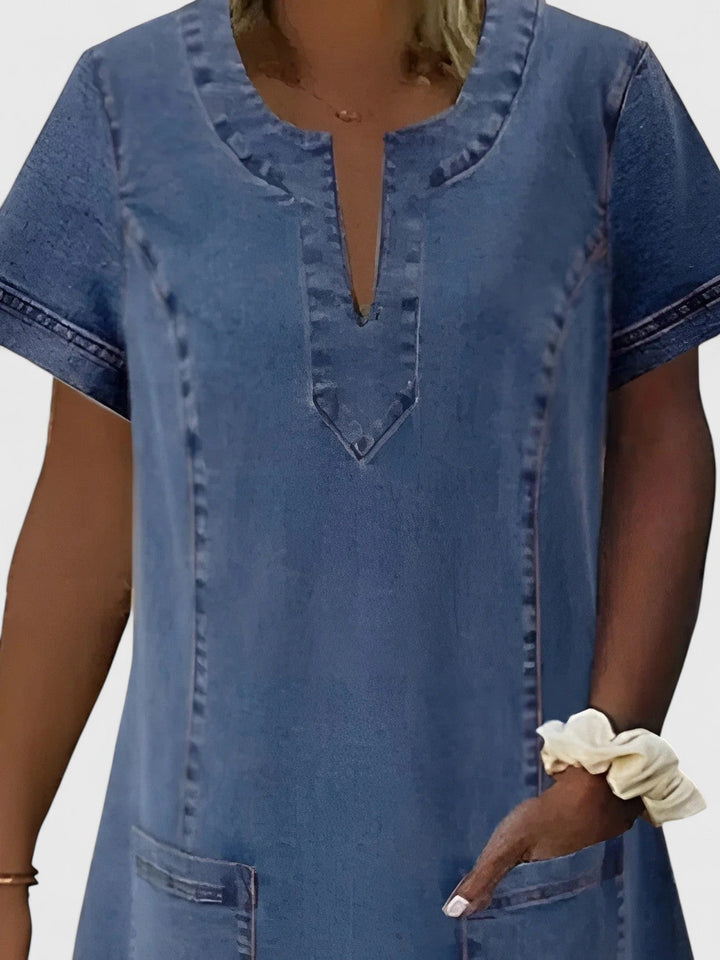 Clarice | Elegant Denim Dress