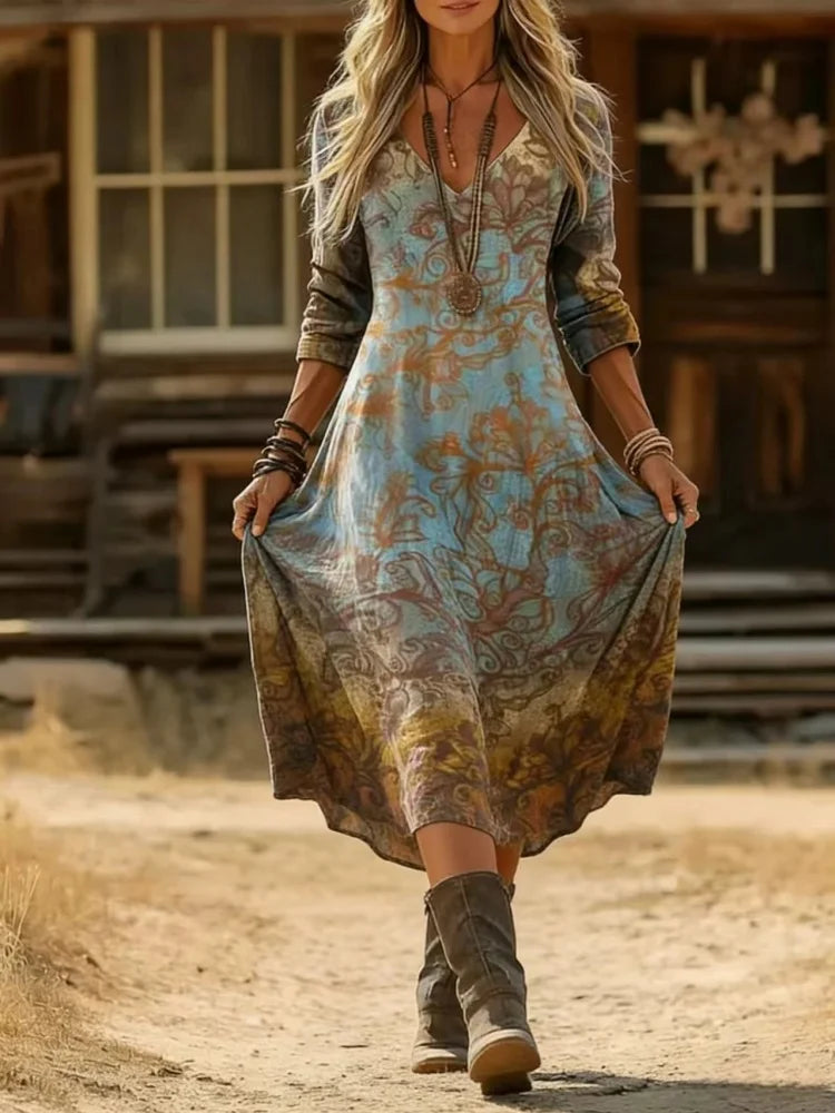 Mason | Vintage-Inspired Floral Midi Dress