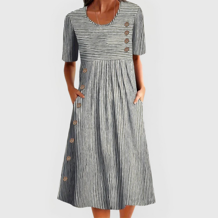 Davina | Striped Midi Dress