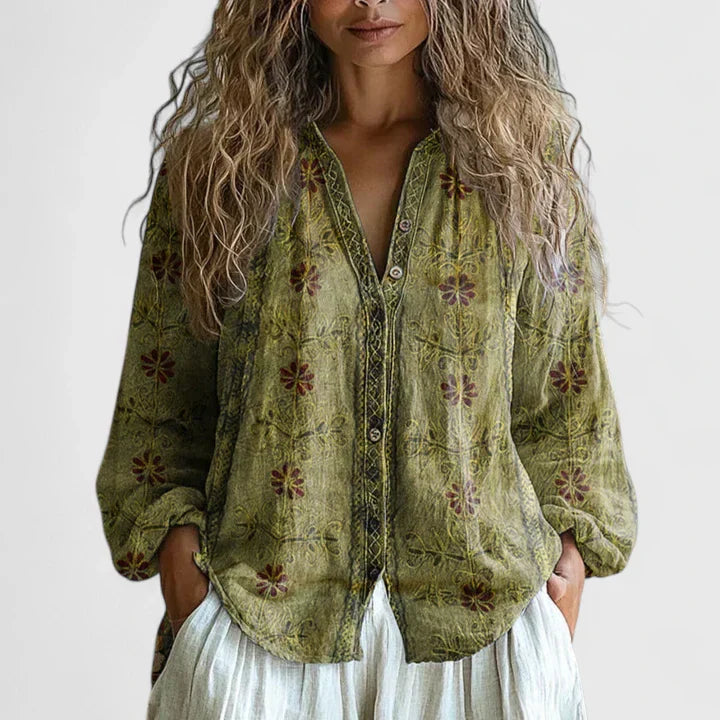 Virginia | Relaxed Garden Print Blouse