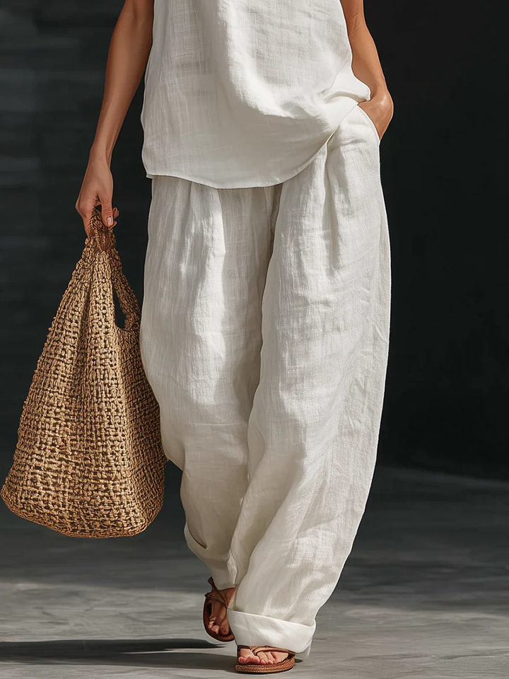 Zoë | Sleeveless Set with Wide Trousers
