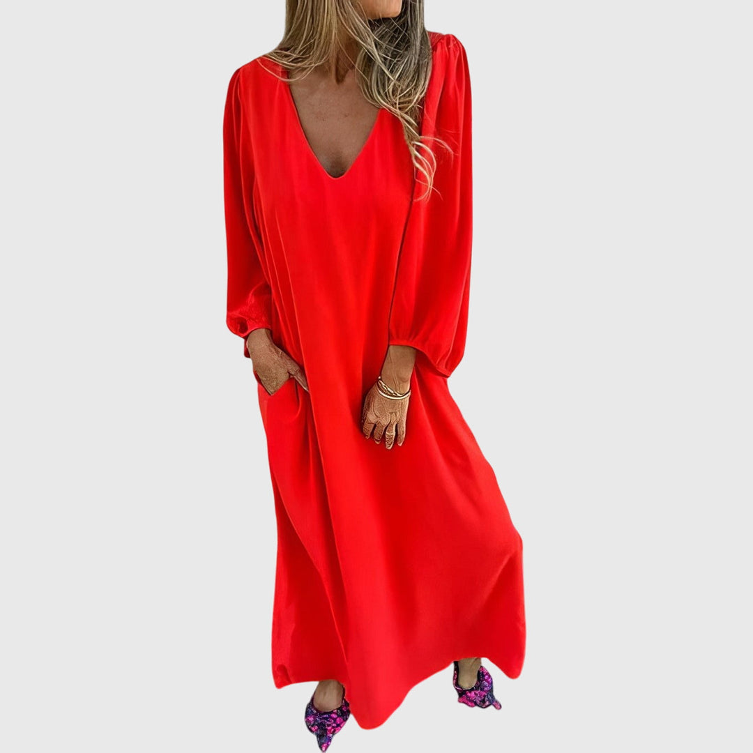 Erika | Long Boho Dress with Pockets