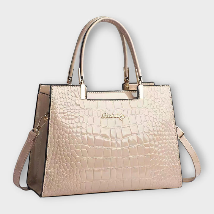 Eleanor | Glossy Crocodile Pattern Handbag