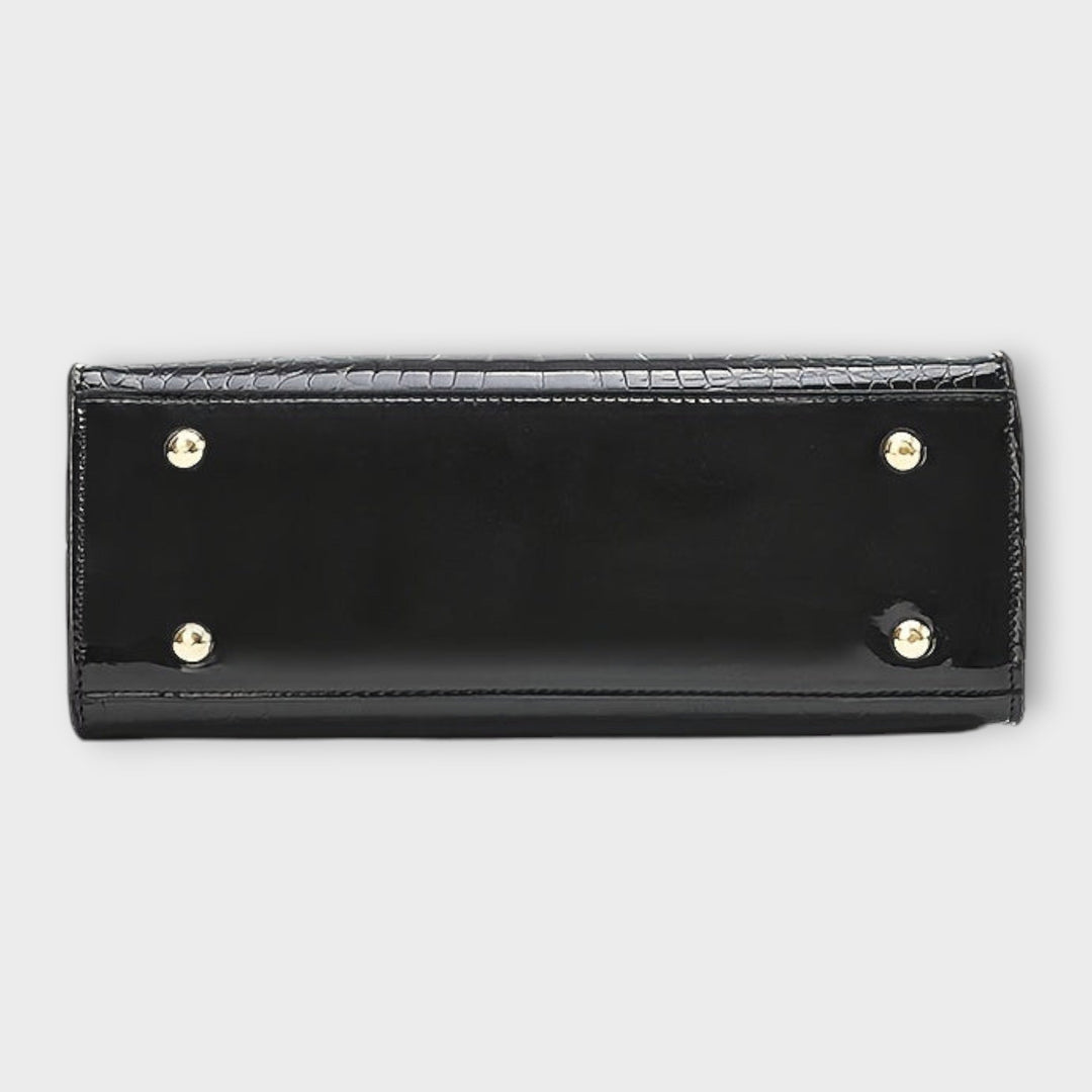 Eleanor | Glossy Crocodile Pattern Handbag