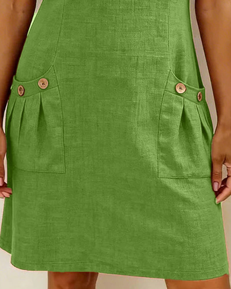 Maria Elena Bay | Cotton Zip-Pocket Dress