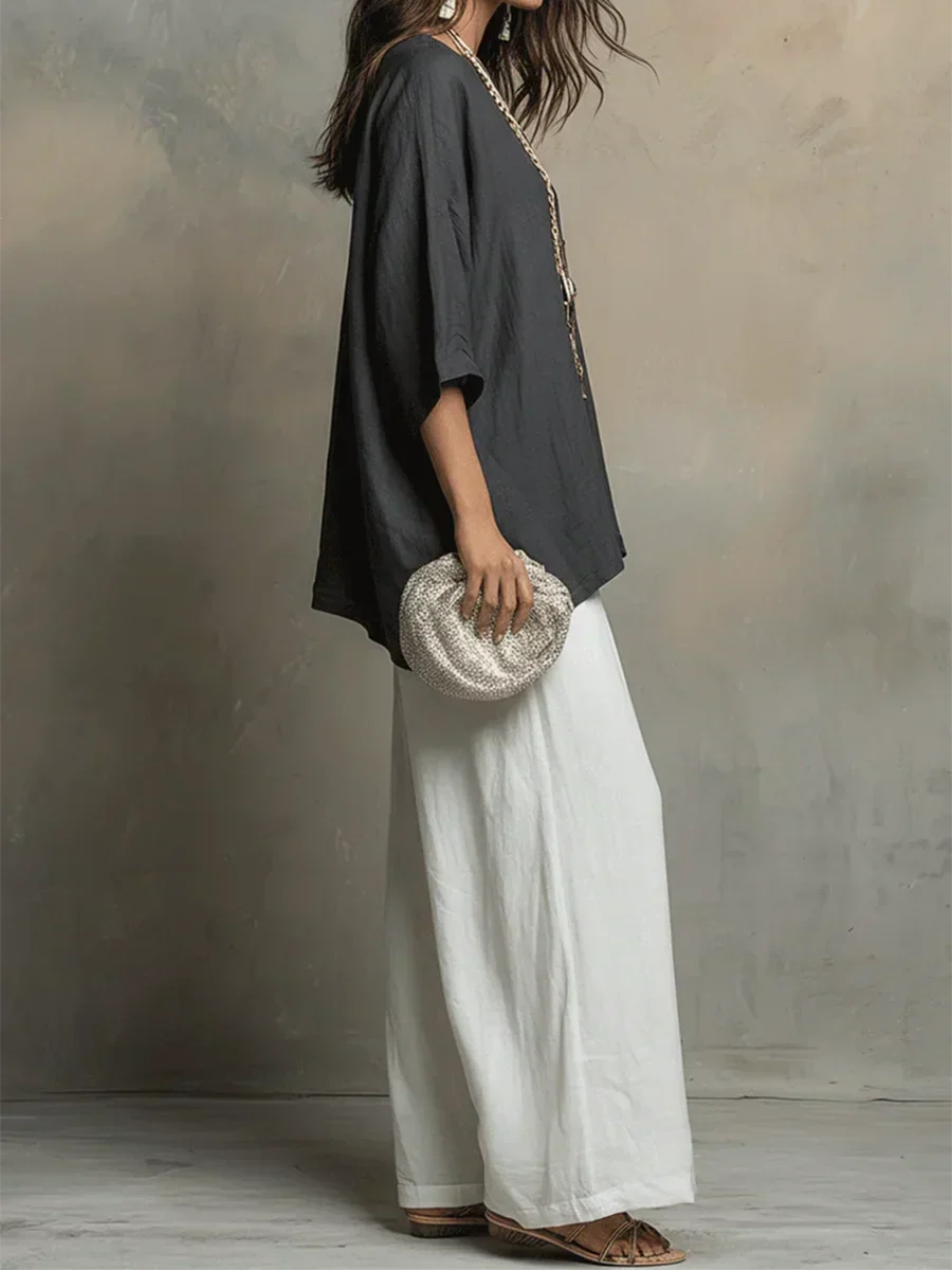 Basha | Linen Two Piece Set