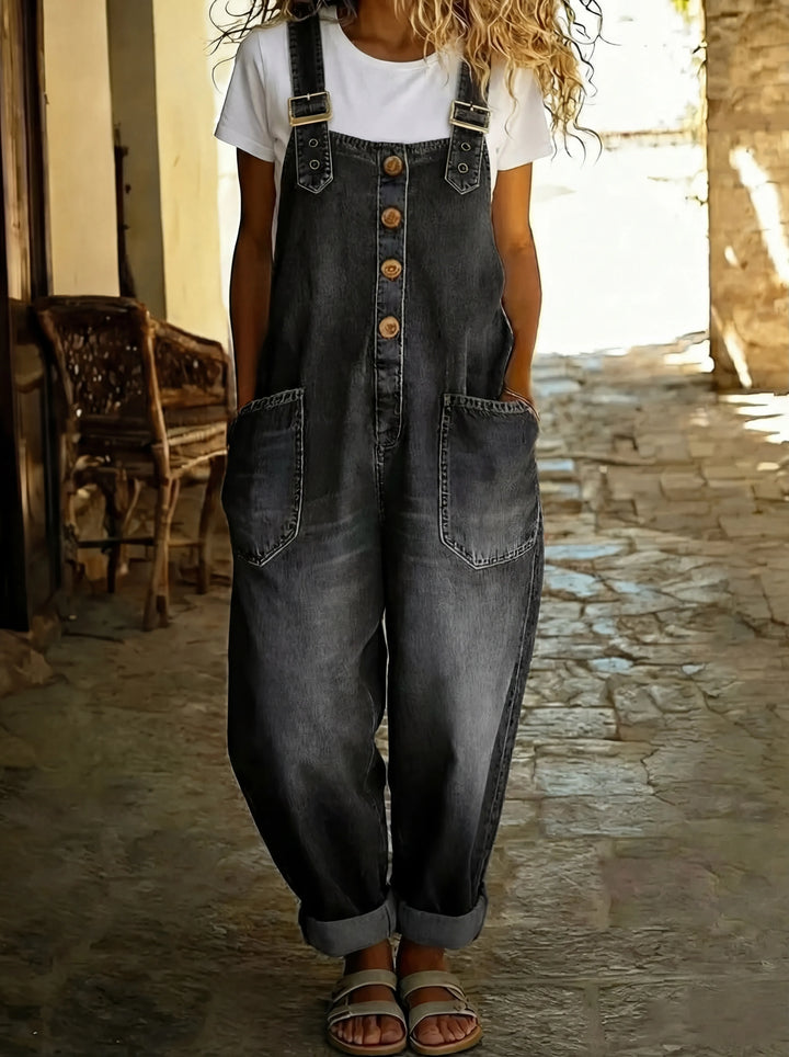Beryl | Casual Denim Jumpsuit with Adjustable Buckle