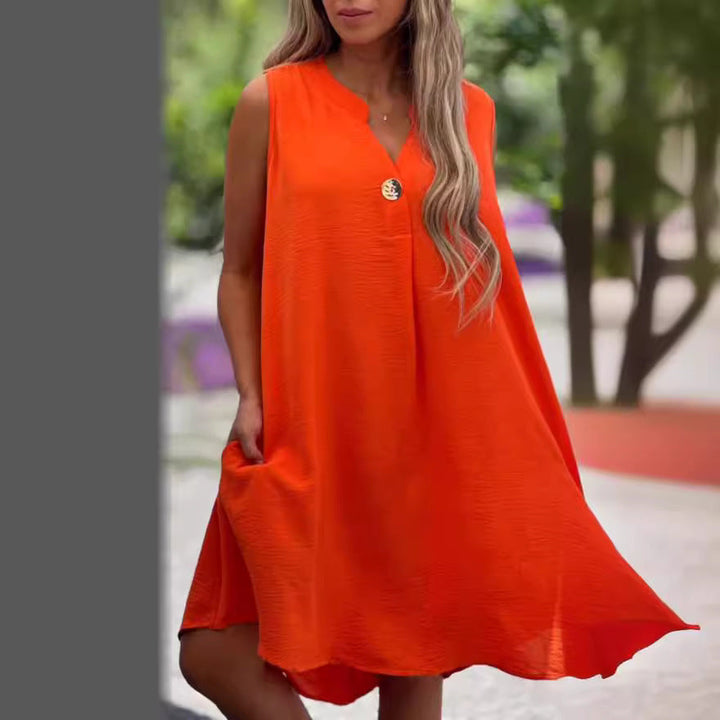 Elsie | Sleeveless V-neck Dress