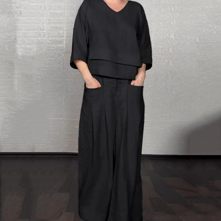 Paulina | Minimalist Wide Two-Piece Set